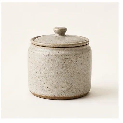 Lidded Jar — Ash Glaze